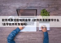 軟件開發(fā)流程如何自學（軟件開發(fā)需要學什么!自學軟件開發(fā)難嗎）