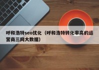 呼和浩特seo優(yōu)化（呼和浩特轉(zhuǎn)化率高的運(yùn)營商三網(wǎng)大數(shù)據(jù)）